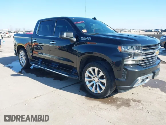 ✅ 2019 Chevrolet Silverado 1500 High Country • VIN: 1GCUYHELXKZ142074 • Lot: 44366654. Wystawiony na IAAI z przebiegiem 124 450 mil. Bezpłatny archiwum sprzedaży aukcyjnych z USA i szczegółowy raport historii pojazdu na DreamBid. Zdjęcie 1.