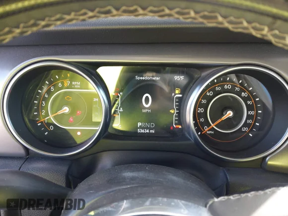 ✅ 2023 Jeep Gladiator Rubicon • VIN: 1C6JJTBG0PL577950 • Lot: 44339566. Listed on IAAI with 53,634 mi. Free auction sales archive from the USA and detailed vehicle history report at DreamBid. Image 7.