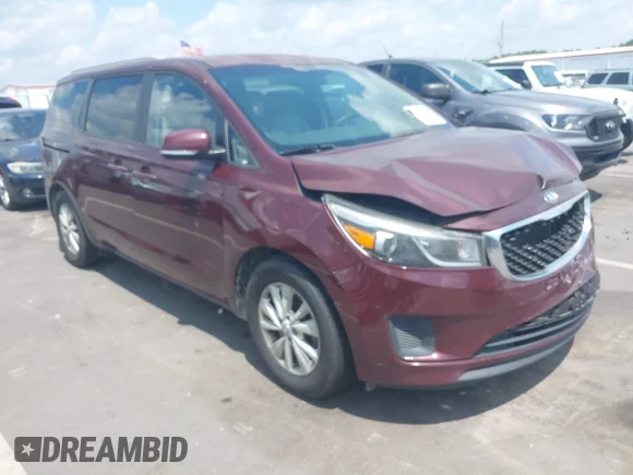✅ 2016 Kia Sedona LX • VIN: KNDMB5C1XG6171987 • Лот: 45377768. Опубликован ранее на IAAI с пробегом 150 619 миль. Бесплатный доступ к архиву аукционных продаж из США и подробный отчёт об истории автомобиля на DreamBid. Изображение 1.