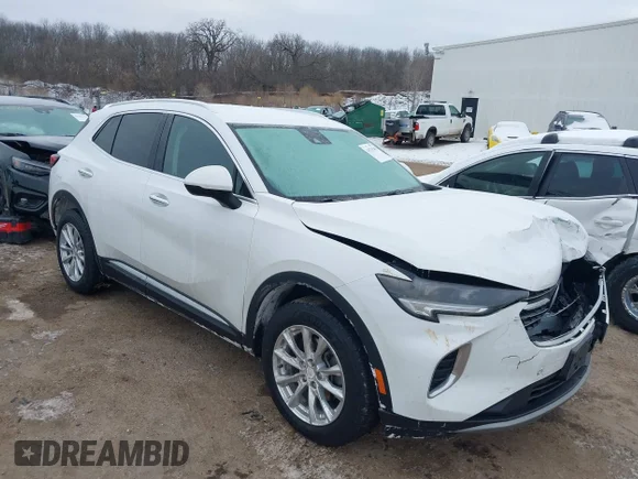 ✅ 2021 Buick Envision Preferred • VIN: LRBAZLR45MD046986 • Lot: 44270548. Wystawiony na IAAI z przebiegiem 61 746 mil. Bezpłatny archiwum sprzedaży aukcyjnych z USA i szczegółowy raport historii pojazdu na DreamBid. Zdjęcie 1.