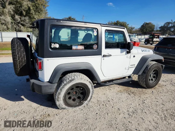 ✅ 2014 Jeep Wrangler Sport • VIN: 1C4AJWAG9EL187986 • Лот: 76442635. Опубликован ранее на Copart с пробегом 82 487 миль. Бесплатный доступ к архиву аукционных продаж из США и подробный отчёт об истории автомобиля на DreamBid. Изображение 3.