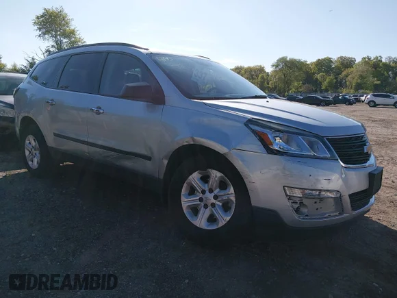 ✅ 2015 Chevrolet Traverse LS • VIN: 1GNKRFED1FJ262097 • Лот: 44981448. Опубліковано раніше на IAAI з пробігом 145 768 миль. Безкоштовний доступ до архіву аукціонних продажів зі США та докладний звіт про історію автомобіля на DreamBid. Зображення 1.