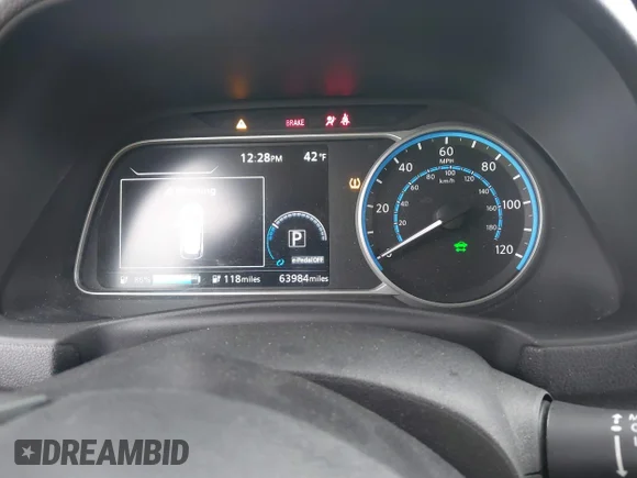 ✅ 2019 Nissan LEAF S • VIN: 1N4AZ1CP3KC306058 • Лот: 43598910. Опубликован ранее на IAAI с пробегом 63 984 миль. Бесплатный доступ к архиву аукционных продаж из США и подробный отчёт об истории автомобиля на DreamBid. Изображение 7.