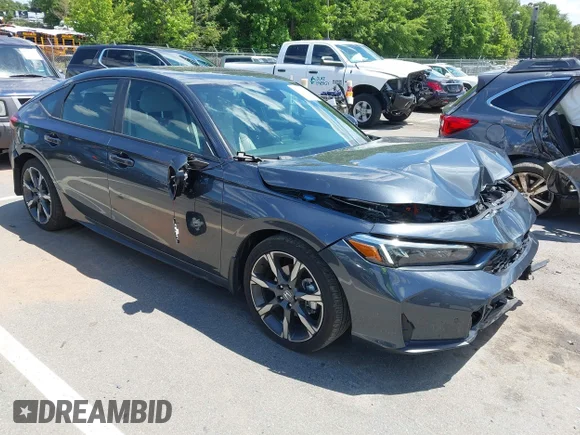 ✅ 2025 Honda Civic Sport Touring • VIN: 19XFL4H92SE017100 • Lot: 45115295. Listed on IAAI with 18,387 mi. Free auction sales archive from the USA and detailed vehicle history report at DreamBid. Image 1.