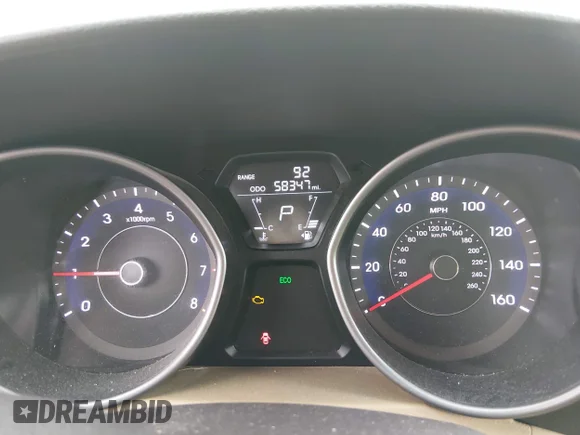 ✅ 2013 Hyundai Elantra GLS • VIN: 5NPDH4AE2DH240767 • Lot: 45107196. Listed on IAAI with 58,347 mi. Free auction sales archive from the USA and detailed vehicle history report at DreamBid. Image 7.