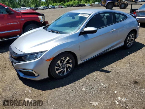 ✅ 2019 Honda Civic LX • VIN: 2HGFC4B63KH300142 • Лот: 56646306. Опубликован ранее на Copart с пробегом 59 323 миль. Бесплатный доступ к архиву аукционных продаж из США и подробный отчёт об истории автомобиля на DreamBid. Изображение 1.