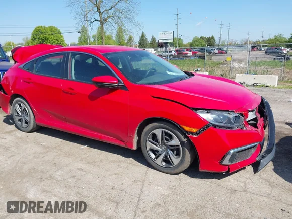 ✅ 2020 Honda Civic LX • VIN: 2HGFC2F6XLH574390 • Lot: 45053739. Wystawiony na IAAI z przebiegiem 50 125 mil. Bezpłatny archiwum sprzedaży aukcyjnych z USA i szczegółowy raport historii pojazdu na DreamBid. Zdjęcie 1.