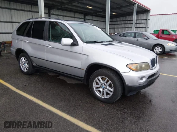 ✅ 2004 BMW X5 3.0i • VIN: 5UXFA13524LU21211 • Lot: 45404038. Wystawiony na IAAI z przebiegiem 247 262 mil. Bezpłatny archiwum sprzedaży aukcyjnych z USA i szczegółowy raport historii pojazdu na DreamBid. Zdjęcie 1.