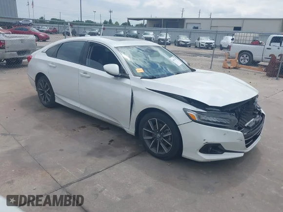✅ 2022 Honda Accord EX-L • VIN: 1HGCV1F5XNA030245 • Lot: 44913347. Wystawiony na IAAI z przebiegiem 96 961 mil. Bezpłatny archiwum sprzedaży aukcyjnych z USA i szczegółowy raport historii pojazdu na DreamBid. Zdjęcie 1.