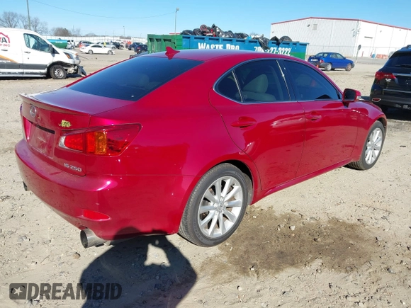 ✅ 2010 Lexus IS 250 • VIN: JTHBF5C27A5119491 • Lot: 44040768. Wystawiony na IAAI z przebiegiem 213 592 mil. Bezpłatny archiwum sprzedaży aukcyjnych z USA i szczegółowy raport historii pojazdu na DreamBid. Zdjęcie 4.