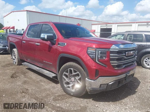 ✅ 2023 GMC Sierra 1500 SLT • VIN: 3GTUUDED1PG170592 • Lot: 44932038. Listed on IAAI with 91,398 mi. Free auction sales archive from the USA and detailed vehicle history report at DreamBid. Image 1.
