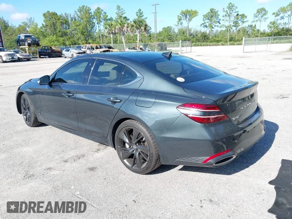 ✅ 2023 Genesis G70 3.3T • VIN: KMTG54TE0PU106371 • Лот: 42987276. Опубликован ранее на IAAI с пробегом 33 720 миль. Бесплатный доступ к архиву аукционных продаж из США и подробный отчёт об истории автомобиля на DreamBid. Изображение 3.