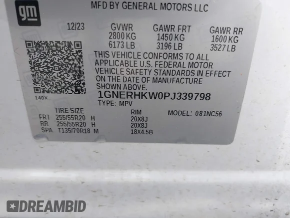 ✅ 2023 Chevrolet Traverse LT • VIN: 1GNERHKW0PJ339798 • Лот: 45331955. Опубликован ранее на IAAI с пробегом 46 843 миль. Бесплатный доступ к архиву аукционных продаж из США и подробный отчёт об истории автомобиля на DreamBid. Изображение 9.