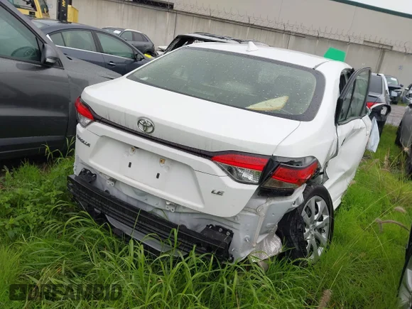 ✅ 2020 Toyota Corolla LE • VIN: JTDEPRAE3LJ108546 • Lot: 43760369. Wystawiony na IAAI z przebiegiem 52 992 mil. Bezpłatny archiwum sprzedaży aukcyjnych z USA i szczegółowy raport historii pojazdu na DreamBid. Zdjęcie 4.