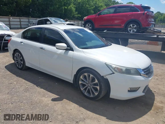 ✅ 2013 Honda Accord Sport • VIN: 1HGCR2F50DA121274 • Lot: 45226668. Listed on IAAI with 101,699 mi. Free auction sales archive from the USA and detailed vehicle history report at DreamBid. Image 1.