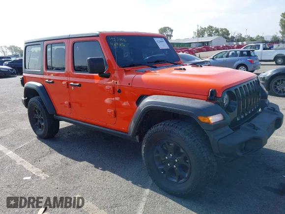 ✅ 2020 Jeep Wrangler Unlimited Sport • VIN: 1C4HJXDM9LW285935 • Лот: 42206801. Опубліковано раніше на IAAI з пробігом 89 120 миль. Безкоштовний доступ до архіву аукціонних продажів зі США та докладний звіт про історію автомобіля на DreamBid. Зображення 1.