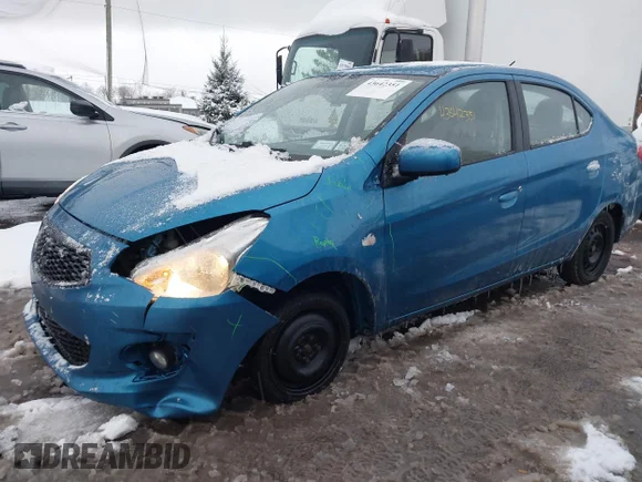 ✅ 2020 Mitsubishi Mirage ES • VIN: ML32F3FJ6LHF09062 • Lot: 43642351. Listed on IAAI with 129,536 mi. Free auction sales archive from the USA and detailed vehicle history report at DreamBid. Image 2.