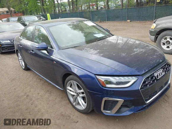 ✅ 2024 Audi A4 S line Premium Plus • VIN: WAUEAAF44RN013673 • Lot: 44849478. Listed on IAAI with 38,766 mi. Free auction sales archive from the USA and detailed vehicle history report at DreamBid. Image 1.
