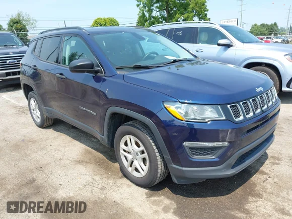 ✅ 2018 Jeep Compass Sport • VIN: 3C4NJDAB9JT399330 • Лот: 45629793. Опубліковано раніше на IAAI з пробігом 163 101 миль. Безкоштовний доступ до архіву аукціонних продажів зі США та докладний звіт про історію автомобіля на DreamBid. Зображення 1.