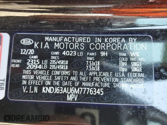 ✅ 2021 Kia Soul GT-Line • VIN: KNDJ63AU6M7776345 • Lot: 70874454. Wystawiony na Copart z przebiegiem 81 293 mil. Bezpłatny archiwum sprzedaży aukcyjnych z USA i szczegółowy raport historii pojazdu na DreamBid. Zdjęcie 15.