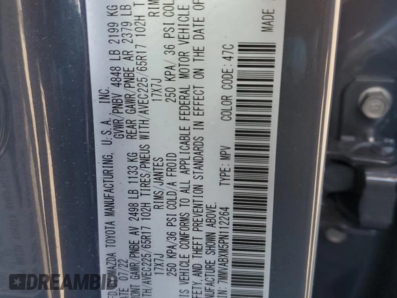 ✅ 2023 Mazda CX-50 • VIN: 7MMVABXM5PN112264 • Lot: 71907482. Wystawiony na Copart z przebiegiem 8 459 mil. Bezpłatny archiwum sprzedaży aukcyjnych z USA i szczegółowy raport historii pojazdu na DreamBid. Zdjęcie 12.