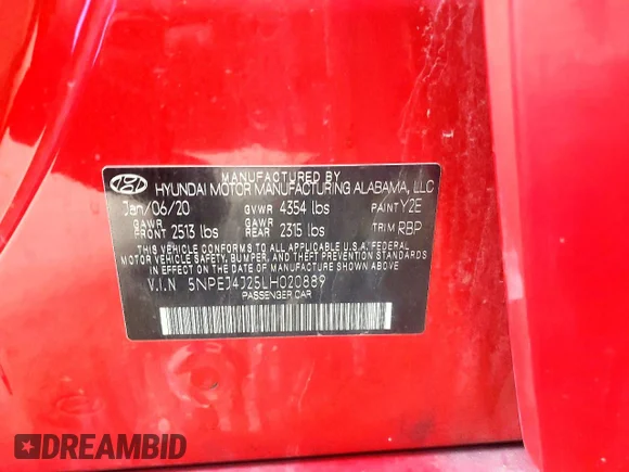 ✅ 2020 Hyundai Sonata SEL Plus • VIN: 5NPEJ4J25LH020889 • Lot: 41983946. Wystawiony na Copart z przebiegiem 103 241 mil. Bezpłatny archiwum sprzedaży aukcyjnych z USA i szczegółowy raport historii pojazdu na DreamBid. Zdjęcie 12.
