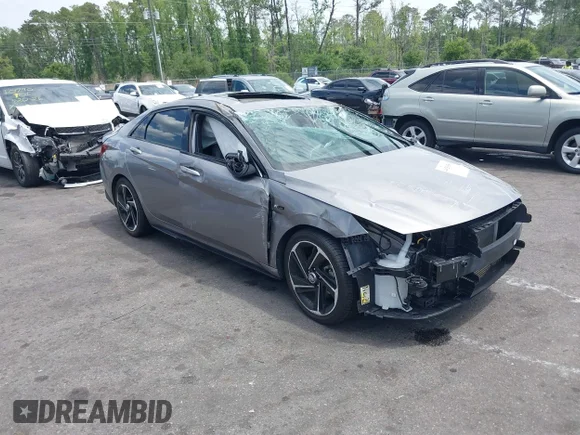 ✅ 2023 Hyundai Elantra N Line • VIN: KMHLR4AF8PU609610 • Лот: 44925158. Опубликован ранее на IAAI с пробегом 57 135 миль. Бесплатный доступ к архиву аукционных продаж из США и подробный отчёт об истории автомобиля на DreamBid. Изображение 1.