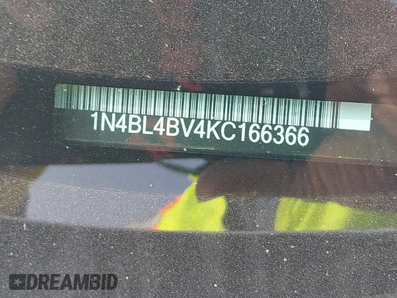 ✅ 2019 Nissan Altima S • VIN: 1N4BL4BV4KC166366 • Lot: 44401770. Wystawiony na IAAI z przebiegiem 71 673 mil. Bezpłatny archiwum sprzedaży aukcyjnych z USA i szczegółowy raport historii pojazdu na DreamBid. Zdjęcie 9.