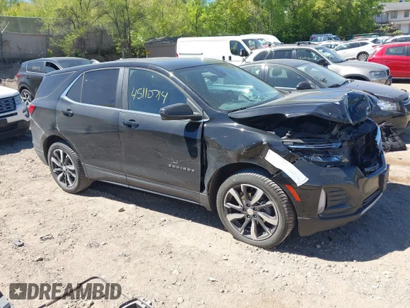 ✅ 2022 Chevrolet Equinox LT • VIN: 3GNAXUEV4NL173436 • Lot: 45110714. Listed on IAAI with 197,416 mi. Free auction sales archive from the USA and detailed vehicle history report at DreamBid. Image 1.