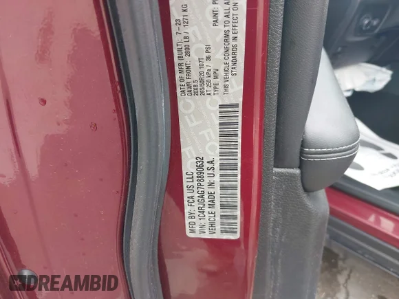 ✅ 2023 Jeep Grand Cherokee Laredo X • VIN: 1C4RJGAG7P8890632 • Lot: 44768419. Listed on IAAI with 38,534 mi. Free auction sales archive from the USA and detailed vehicle history report at DreamBid. Image 9.