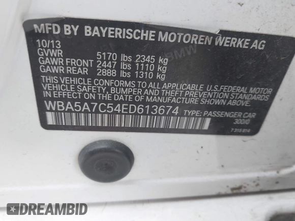✅ 2014 BMW 5 Series 528i xDrive • VIN: WBA5A7C54ED613674 • Lot: 44426855. Wystawiony na IAAI z przebiegiem 102 800 mil. Bezpłatny archiwum sprzedaży aukcyjnych z USA i szczegółowy raport historii pojazdu na DreamBid. Zdjęcie 9.