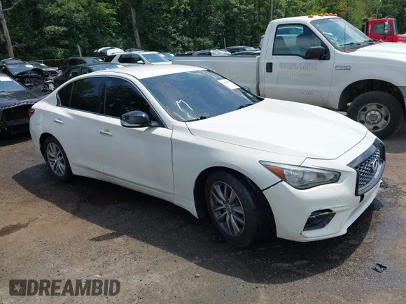 ✅ 2021 Infiniti Q50 Pure • VIN: JN1EV7AR7MM752535 • Lot: 42683119. Listed on IAAI with 45,121 mi. Free auction sales archive from the USA and detailed vehicle history report at DreamBid. Image 1.