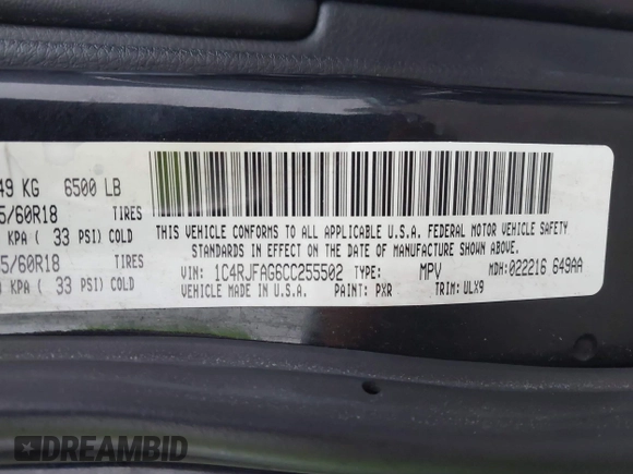 ✅ 2012 Jeep Grand Cherokee Laredo • VIN: 1C4RJFAG6CC255502 • Lot: 44081071. Wystawiony na IAAI z przebiegiem 268 788 mil. Bezpłatny archiwum sprzedaży aukcyjnych z USA i szczegółowy raport historii pojazdu na DreamBid. Zdjęcie 9.
