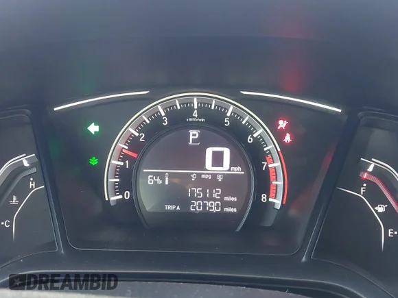 ✅ 2017 Honda Civic LX • VIN: 19XFC2F50HE069791 • Lot: 44293644. Listed on IAAI with 175,112 mi. Free auction sales archive from the USA and detailed vehicle history report at DreamBid. Image 7.