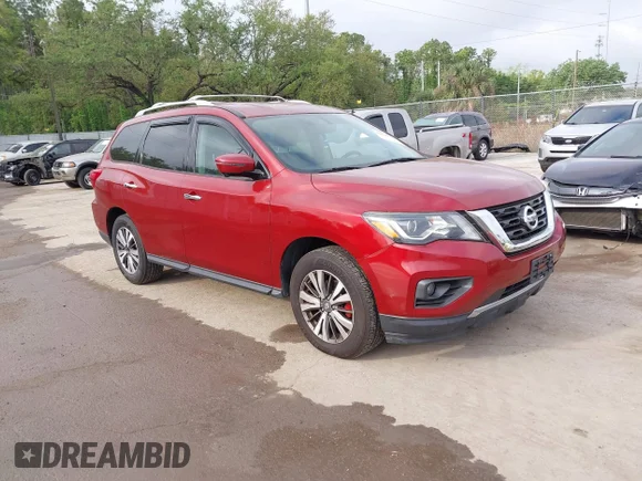 ✅ 2017 Nissan Pathfinder S • VIN: 5N1DR2MMXHC687428 • Lot: 44698118. Listed on IAAI with 160,310 mi. Free auction sales archive from the USA and detailed vehicle history report at DreamBid. Image 1.