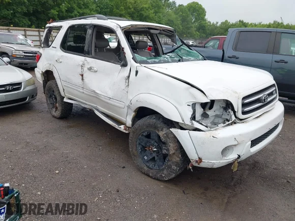 ✅ 2001 Toyota Sequoia Limited • VIN: 5TDBT48A31S014445 • Lot: 42343319. Listed on IAAI with 261,367 mi. Free auction sales archive from the USA and detailed vehicle history report at DreamBid. Image 1.
