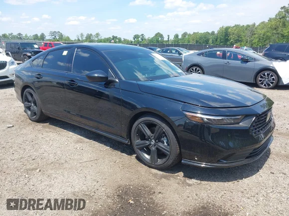 ✅ 2024 Honda Accord Sport-L • VIN: 1HGCY2F75RA034367 • Lot: 45010100. Listed on IAAI with 67,634 mi. Free auction sales archive from the USA and detailed vehicle history report at DreamBid. Image 1.
