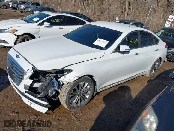 ✅ 2015 Hyundai Genesis 3.8L • VIN: KMHGN4JEXFU091650 • Lot: 41620534. Wystawiony na IAAI z przebiegiem 125 626 mil. Bezpłatny archiwum sprzedaży aukcyjnych z USA i szczegółowy raport historii pojazdu na DreamBid. Zdjęcie 2.