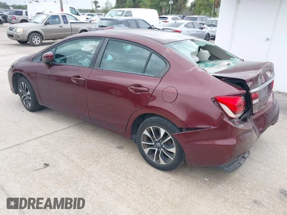 ✅ 2015 Honda Civic EX • VIN: 19XFB2F8XFE069033 • Lot: 44521762. Wystawiony na IAAI z przebiegiem 99 925 mil. Bezpłatny archiwum sprzedaży aukcyjnych z USA i szczegółowy raport historii pojazdu na DreamBid. Zdjęcie 3.