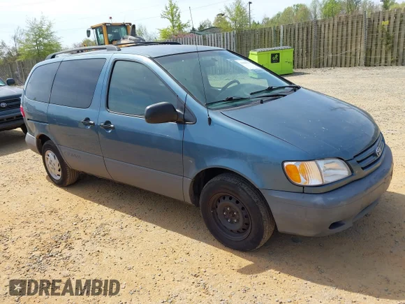 ✅ 2002 Toyota Sienna CE • VIN: 4T3ZF19C62U445107 • Lot: 44830598. Listed on IAAI with 219,763 mi. Free auction sales archive from the USA and detailed vehicle history report at DreamBid. Image 1.