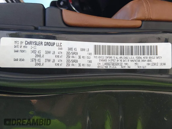 ✅ 2011 Jeep Grand Cherokee Overland Summit • VIN: 1J4RR6GT6BC620122 • Lot: 44889768. Wystawiony na IAAI z przebiegiem 150 905 mil. Bezpłatny archiwum sprzedaży aukcyjnych z USA i szczegółowy raport historii pojazdu na DreamBid. Zdjęcie 9.