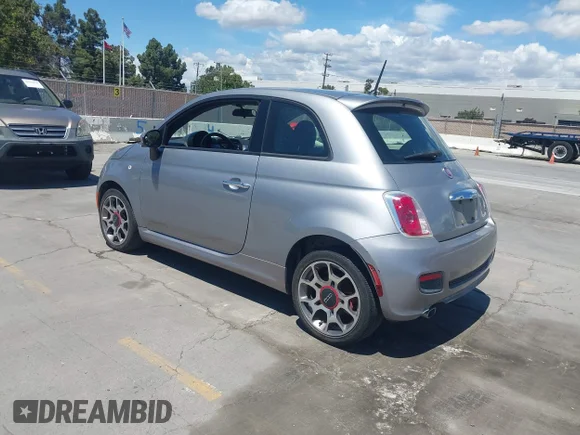 ✅ 2015 FIAT 500 Sport • VIN: 3C3CFFBR6FT647612 • Lot: 45234105. Listed on IAAI with 131,158 mi. Free auction sales archive from the USA and detailed vehicle history report at DreamBid. Image 3.