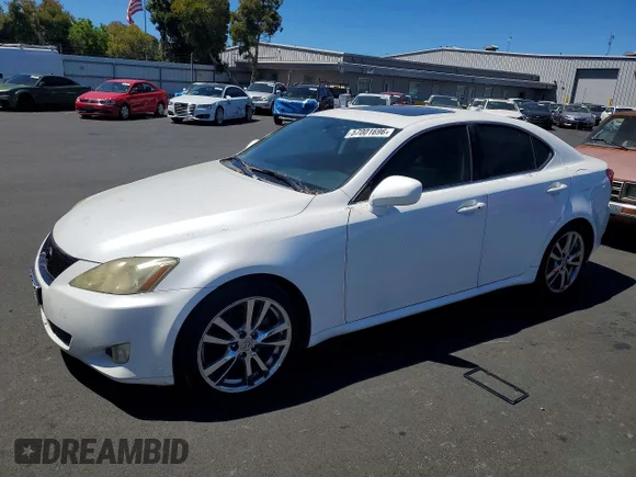 ✅ 2007 Lexus IS 250 • VIN: JTHBK262272056297 • Лот: 57001696. Опубліковано раніше на Copart з пробігом Не вказано. Безкоштовний доступ до архіву аукціонних продажів зі США та докладний звіт про історію автомобіля на DreamBid. Зображення 1.