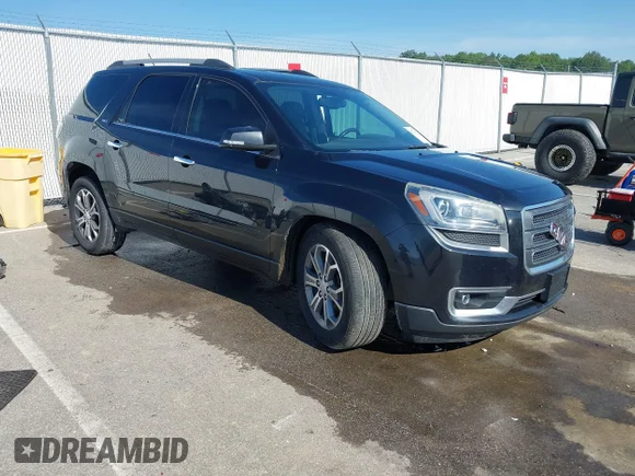 ✅ 2014 GMC Acadia SLT • VIN: 1GKKVRKD5EJ244599 • Lot: 45271332. Listed on IAAI with 213,116 mi. Free auction sales archive from the USA and detailed vehicle history report at DreamBid. Image 1.