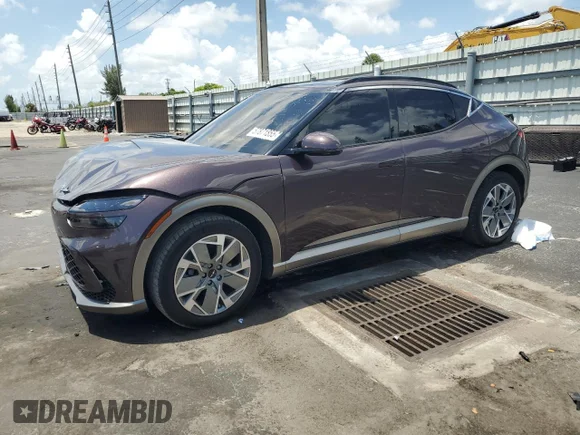✅ 2024 Genesis GV60 Standard • VIN: KMUKB4SA8RU021200 • Lot: 57871855. Listed on Copart with 24,337 mi. Free auction sales archive from the USA and detailed vehicle history report at DreamBid. Image 1.