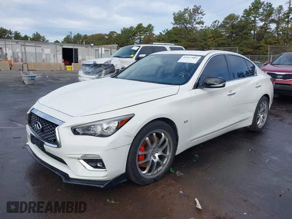 ✅ 2019 Infiniti Q50 Luxe • VIN: JN1EV7AR2KM555768 • Lot: 43447887. Listed on IAAI with 36,683 mi. Free auction sales archive from the USA and detailed vehicle history report at DreamBid. Image 2.