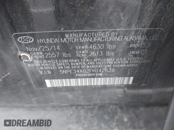 ✅ 2015 Hyundai Sonata Sport • VIN: 5NPE34AB2FH142639 • Lot: 44014246. Wystawiony na IAAI z przebiegiem 161 627 mil. Bezpłatny archiwum sprzedaży aukcyjnych z USA i szczegółowy raport historii pojazdu na DreamBid. Zdjęcie 9.