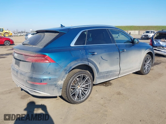 ✅ 2019 Audi Q8 Premium Plus • VIN: WA1BVAF13KD012469 • Lot: 44115853. Wystawiony na IAAI z przebiegiem 98 440 mil. Bezpłatny archiwum sprzedaży aukcyjnych z USA i szczegółowy raport historii pojazdu na DreamBid. Zdjęcie 4.