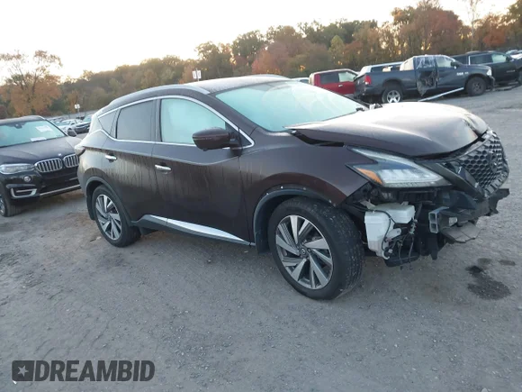 ✅ 2019 Nissan Murano Platinum • VIN: 5N1AZ2MS6KN133008 • Lot: 43534757. Listed on IAAI with 57,251 mi. Free auction sales archive from the USA and detailed vehicle history report at DreamBid. Image 1.
