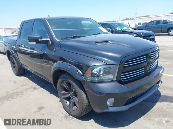 ✅ 2015 Ram 1500 Sport • VIN: 1C6RR6MT9FS692588 • Lot: 45167678. Listed on IAAI with 114,081 mi. Free auction sales archive from the USA and detailed vehicle history report at DreamBid. Image 1.